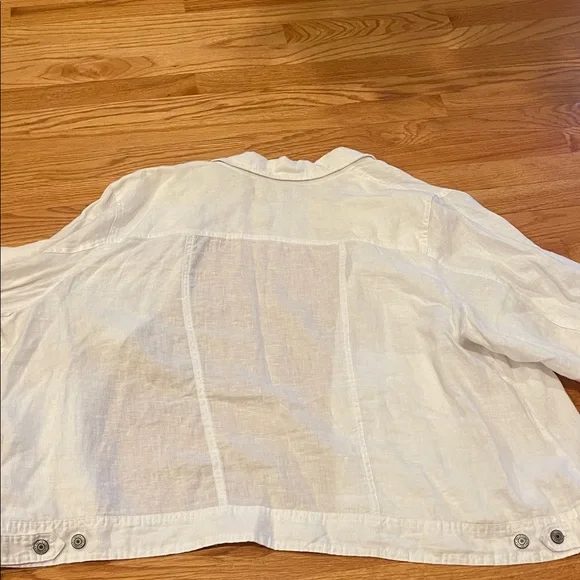 Classic White Linen Jacket - Picture 4 of 4